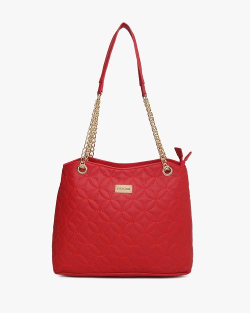 Quilted Shoulder Bag with Chain Strap