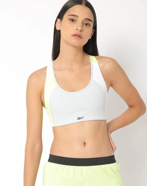 Panelled Minimizer Sports Bra with Racerback