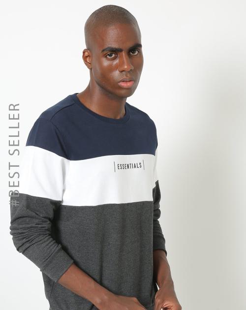 Colourblock Crew-Neck Sweatshirt