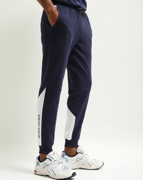 Panelled Joggers with Typography