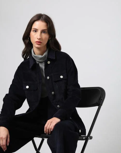 Women Corduroy Trucker Jacket