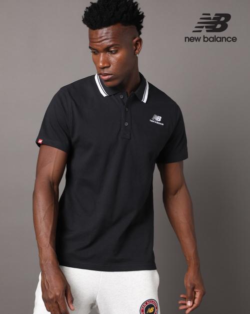 NB Classic Logo Embroidered Polo T-Shirt with Contrast Tipping
