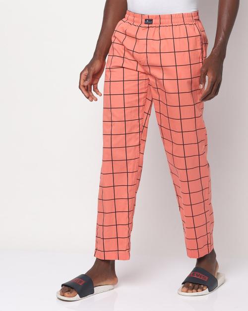 Checked Lounge Pants with Side Pockets