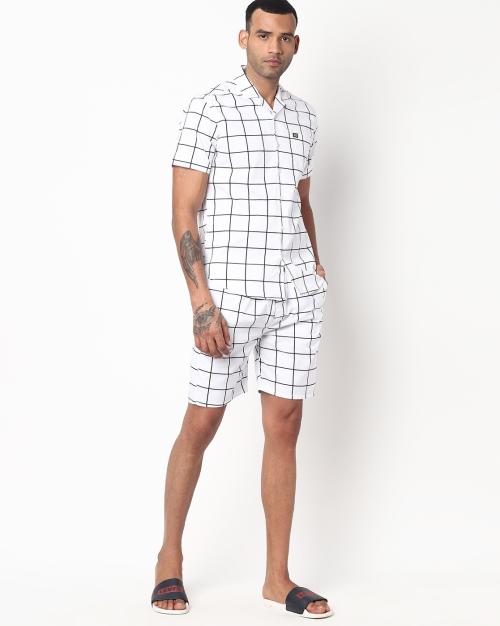 Buy Checked Shirt & Shorts Lounge Set Online at Best Prices in India