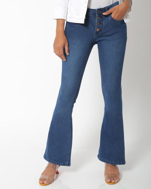 Lightly Washed Slim Bootcut Jeans