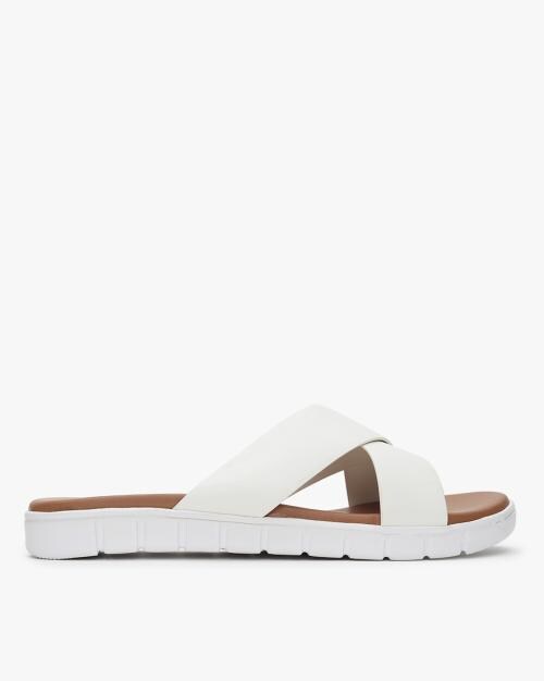 Criss-Cross Slip-On Sandals