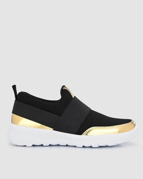 Slip-On Casual Shoes with Contrast Panels