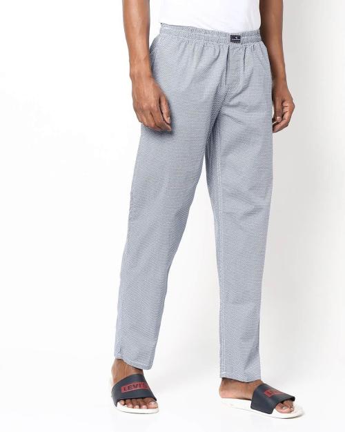 Micro Print Pyjamas with Elasticated Waist