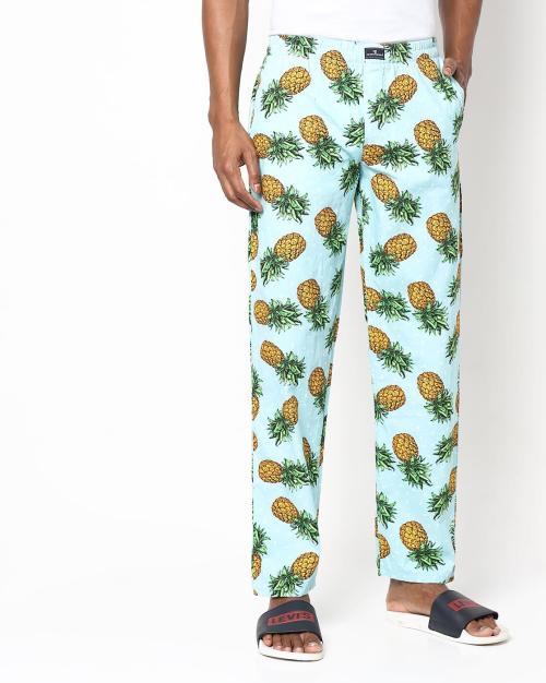 Pineapple Print Pyjamas with Elasticated Waist