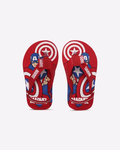 Avengers Print Thong-Strap Flip-Flops