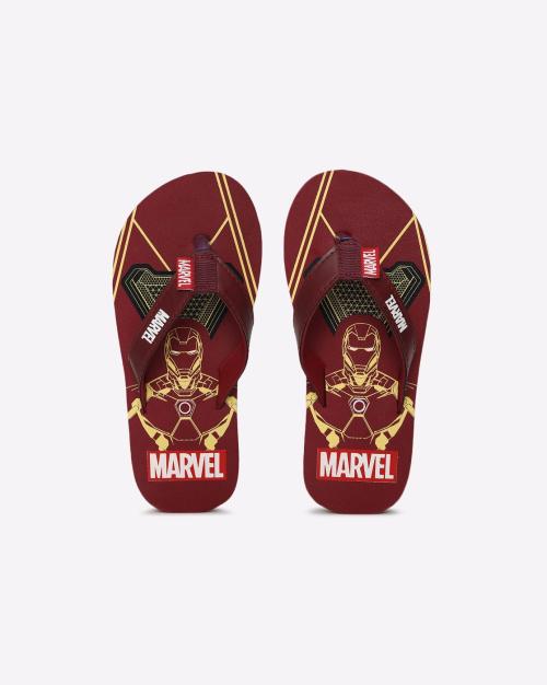 Avengers Print Thong-Strap Flip-Flops