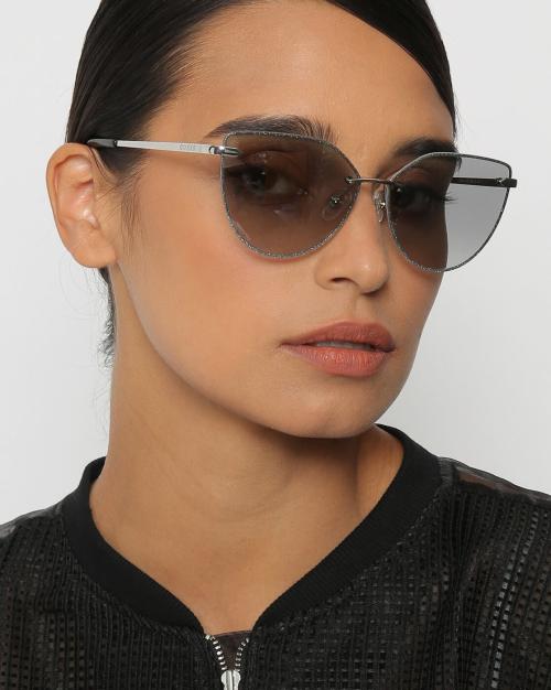 GU7642 58 10C UV-Protected Cat-Eye Sunglasses