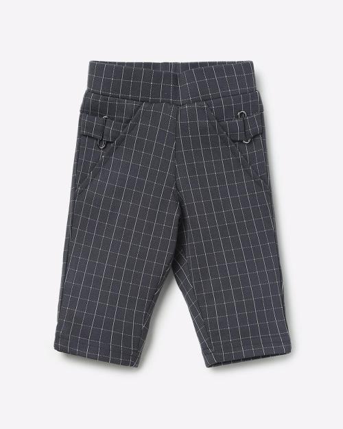 Checked Mid-Rise Capris