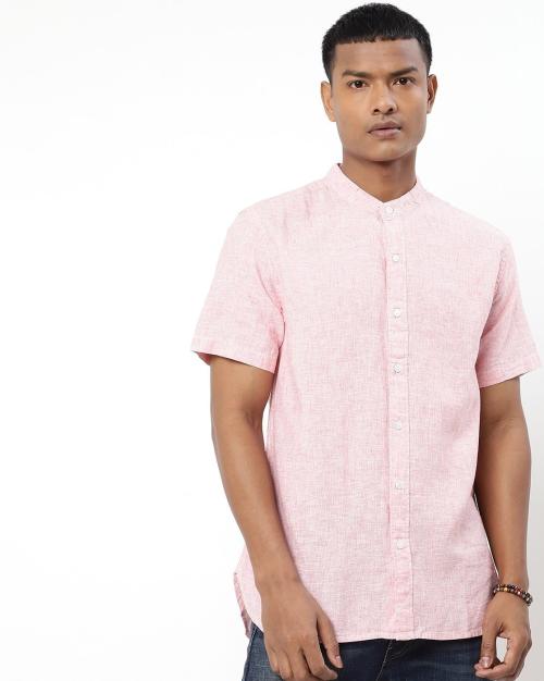 Shirt with Band-Collar