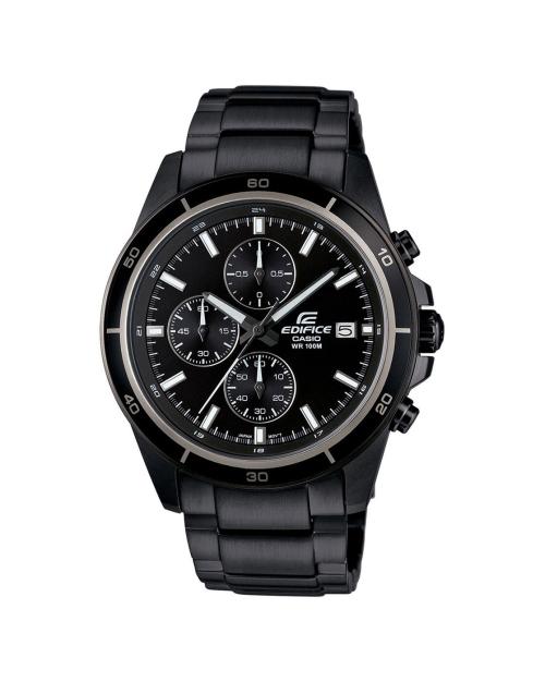 Men EX206 EDifice EFR-526BK-1A1VUDF Black Analog Dial Black Stainless Steel Band Watch