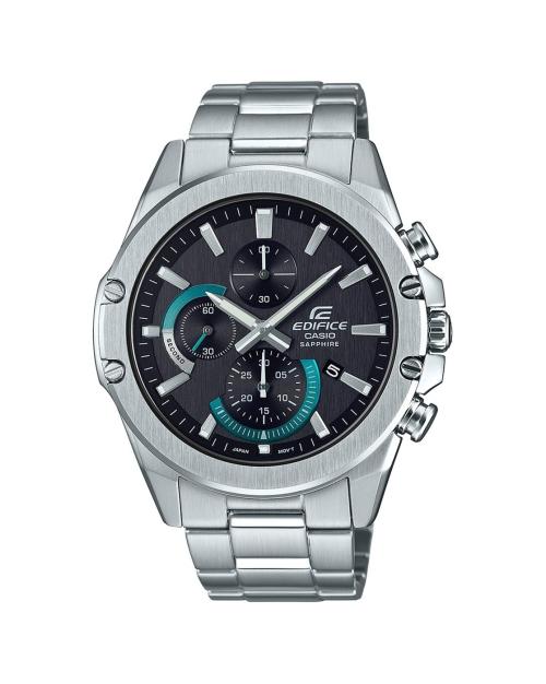 Men EX506 EDifice EFR-S567D-1AVUDF Black Analog Dial Silver Stainless Steel Band Watch