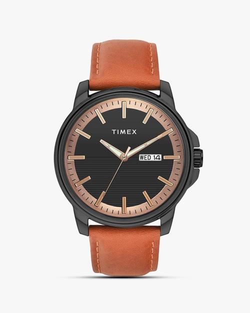 Men TWEG17212 Analogue Watch with Leather Strap