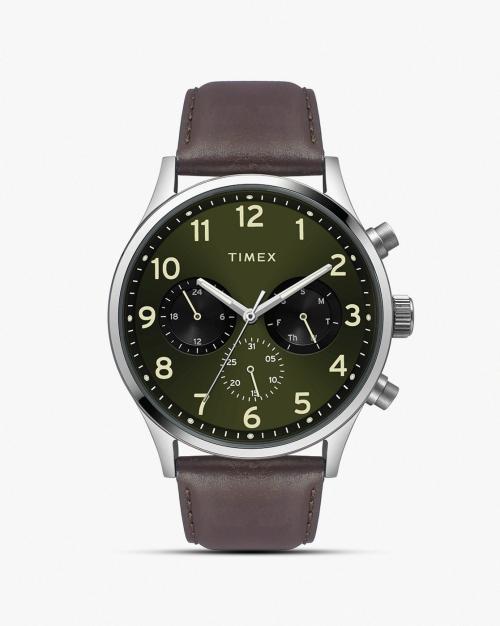 TWEG19600 Analogue Watch with Leather Strap