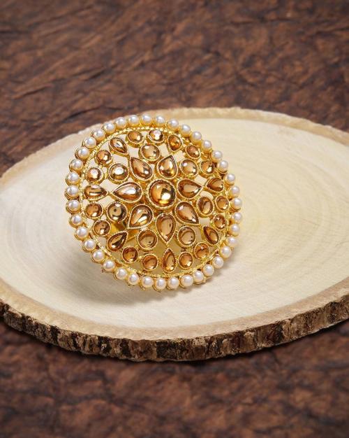 Zaveri Pearls Pack of 2 Adjustable Finger Rings - ZPFK10368