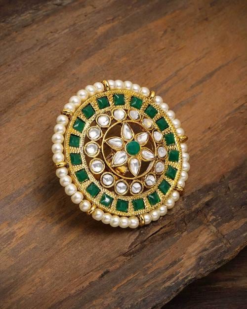 Zaveri Pearls Pack of 2 Adjustable Finger Rings - ZPFK10370