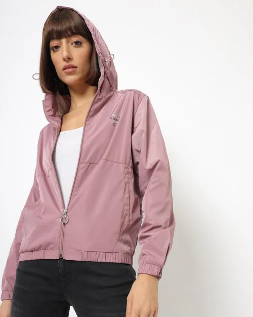 Zip-Front Hooded Jacket