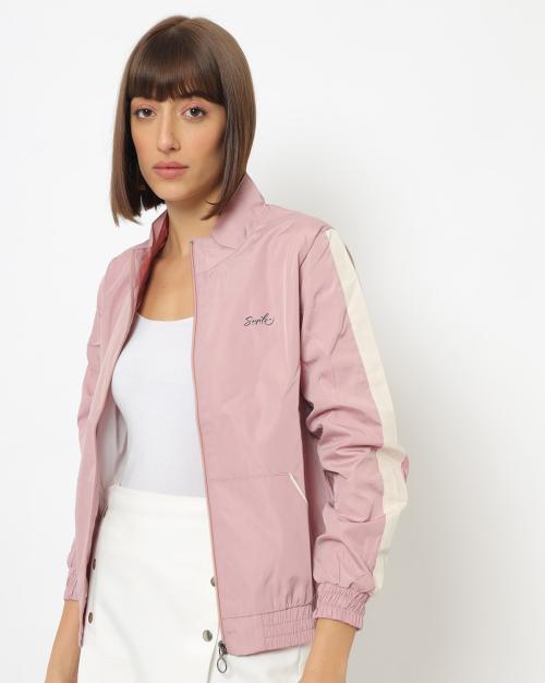 Zip-Front High-Neck Jacket