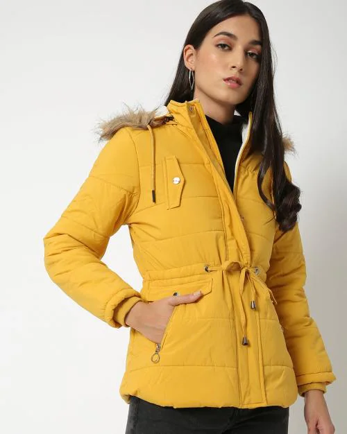 Quilted Jacket with Faux-Fur Lined Hood