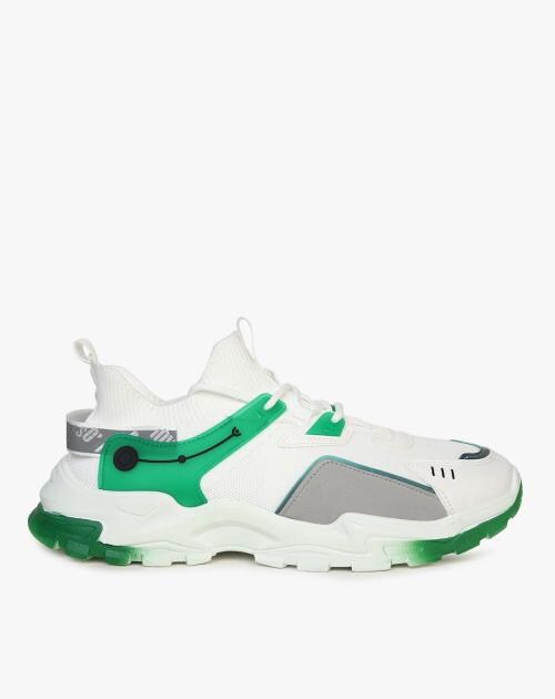 Men Panelled Mid-Top Lace-Up Sneakers