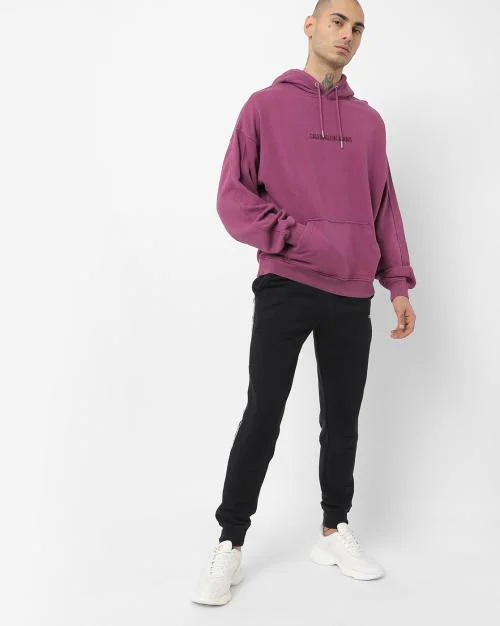 Acid Washed Hoodie with Kangaroo Pocket