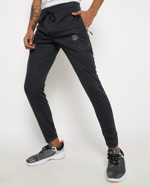Men Slim Fit Joggers with Insert Pockets