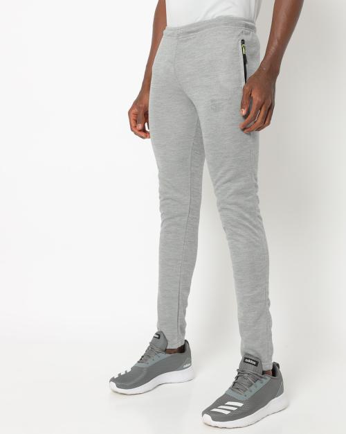Buy Men Heathered Fitted Slim Fit Track Pants Online at Best Prices in