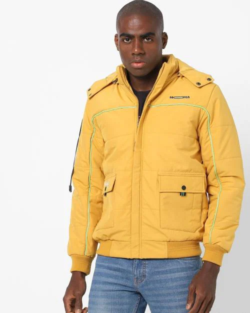 Zip-Front Jacket with Detachable Hood