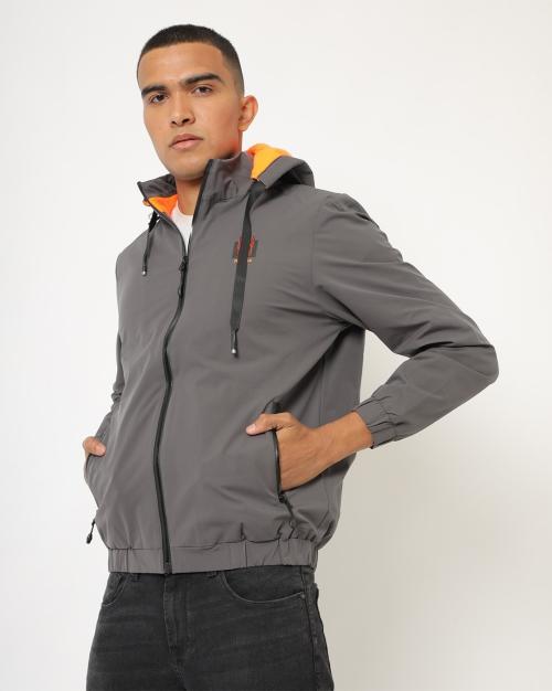 Zip-Front Hooded Jacket