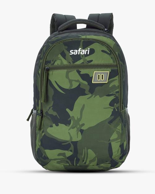 Camouflage Print Backpack with Adjustable Shoulder Straps