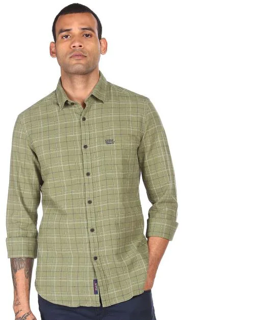 Checked Shirt with Patch Pocket