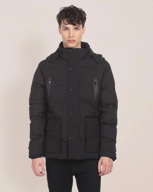 Men Quilted Regular Fit Puffer Jacket