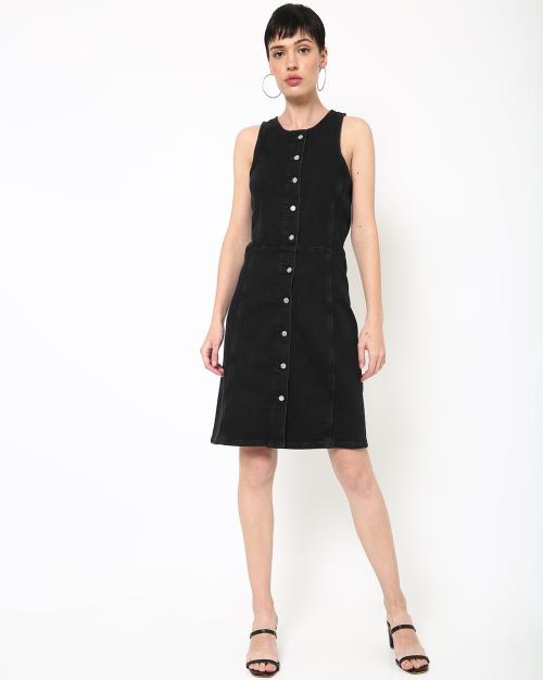 Button-Down A-line Dress