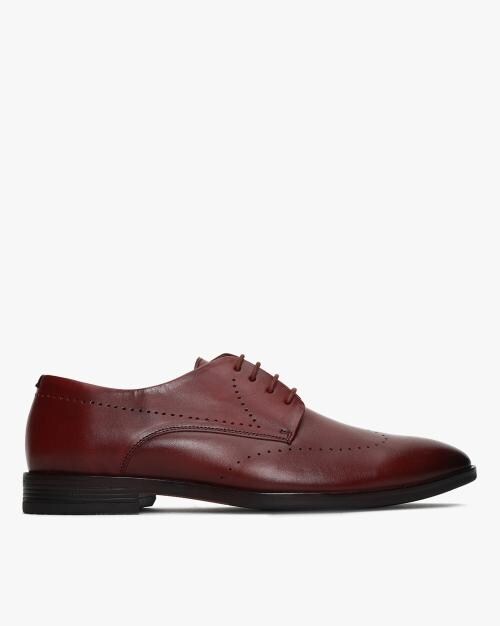 Leather Lace-Up Derby Shoes