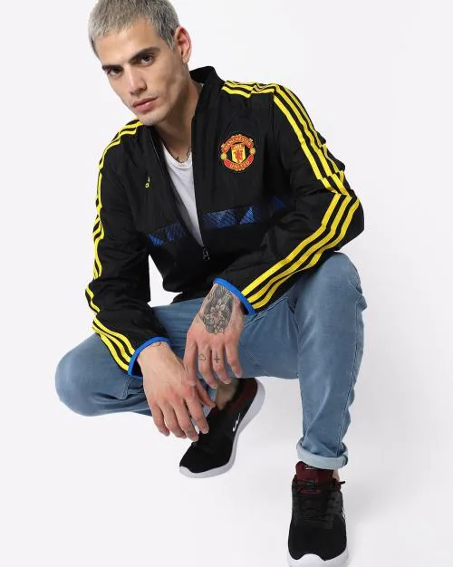 Zip-Front Jacket with Placement Logo Print