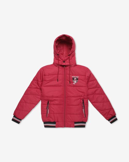 Padded Zip-Front Hoodie