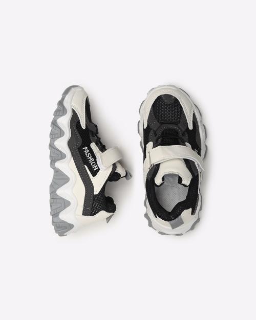 Colourblock Shoes with Velcro Fastening