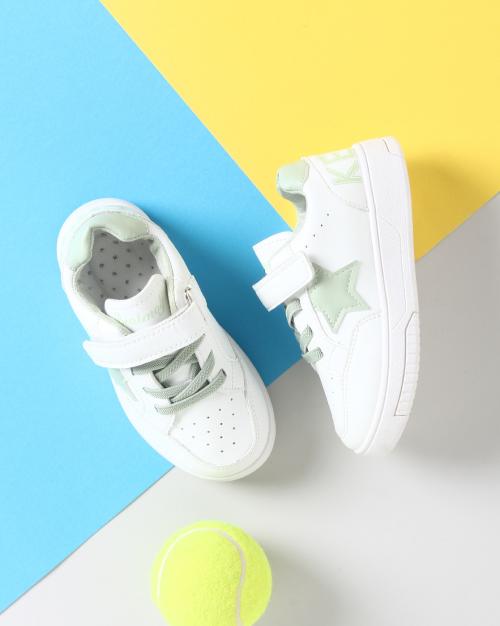 Colourblock Shoes with Velcro Fastening