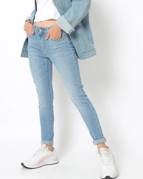 710 Lightly Washed Skinny Fit Jeans