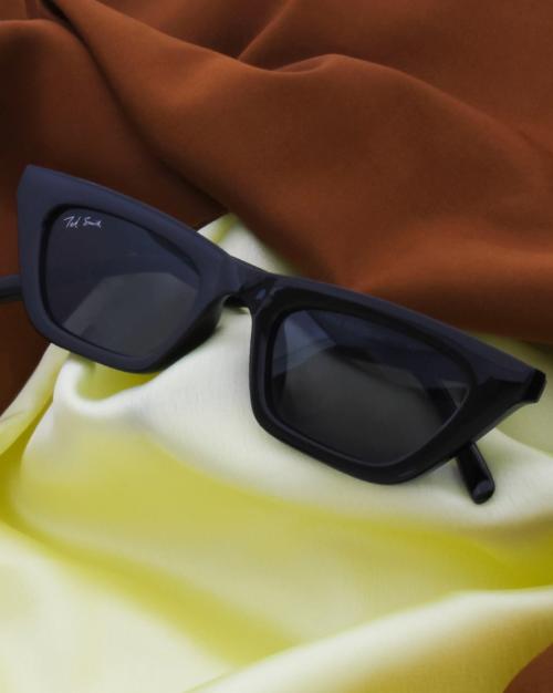 TS-13014S-BLK UV-Protected Cat-Eye Sunglasses