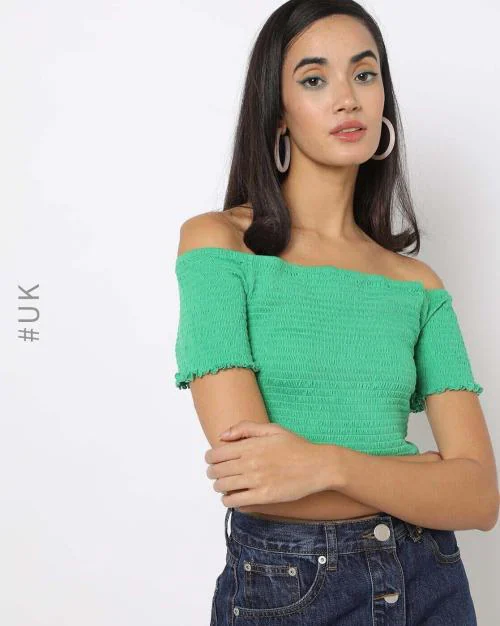 Bardot Crop Top