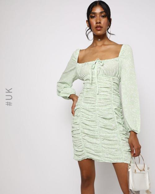 Floral Print Bodycon Dress