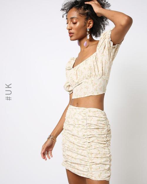 Floral Print Crop Top