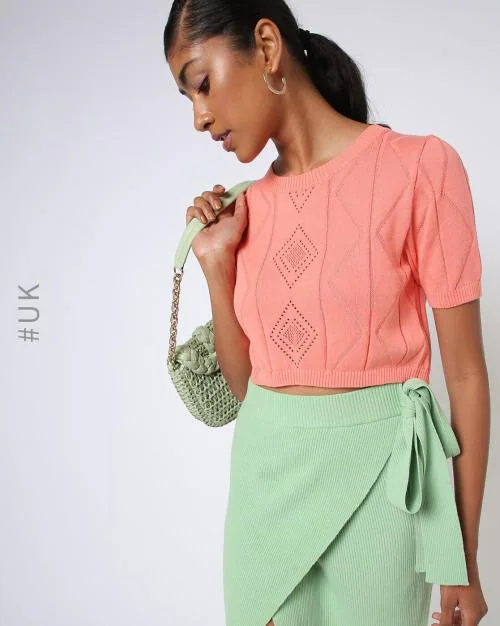 Geometric Pattern Crop Top