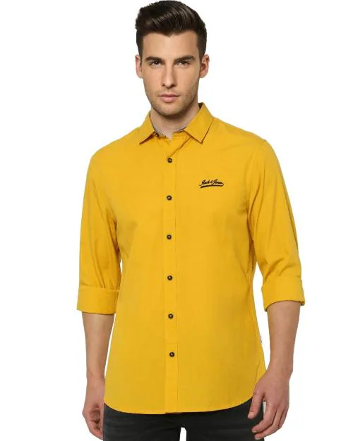 Buy Slim Fit Shirt with Spread Collar Online at Best Prices in India ...