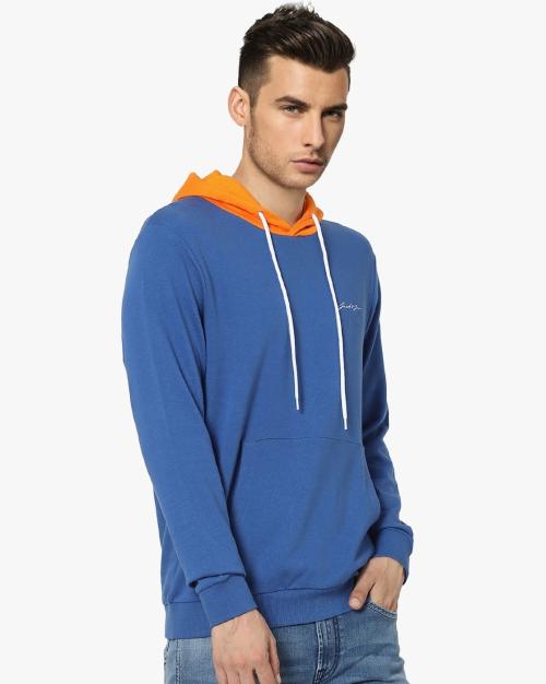 Slim Fit Hoodie with Ribbed Hems JioMart